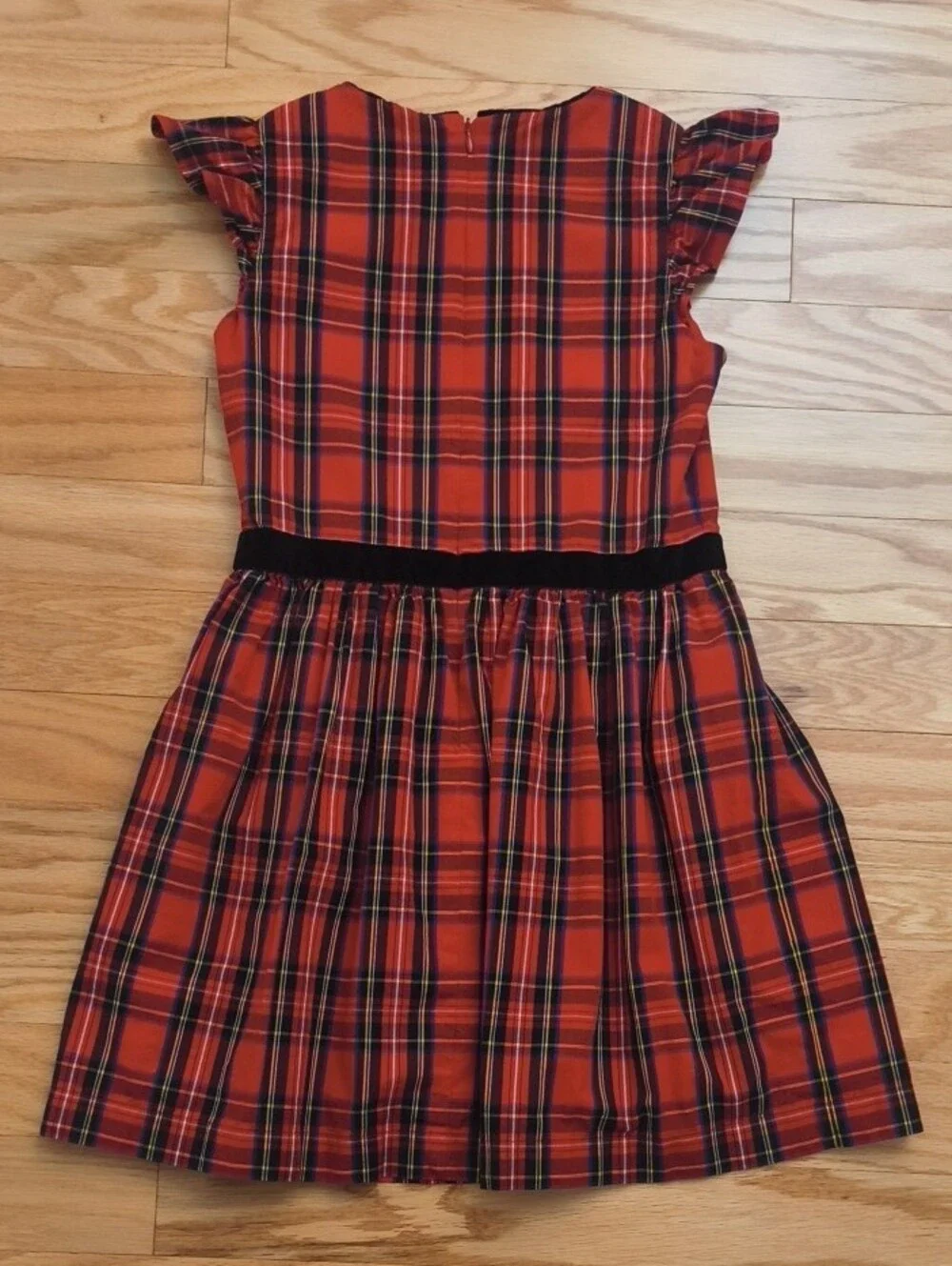 Crewcuts Flutter Sleeve Tartan Dress Size 8 EUC